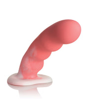 Curve Toys Simply Sweet 7' Wavy Silicone Dildo - Pink/White