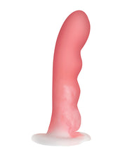 Curve Toys Simply Sweet 7' Wavy Silicone Dildo - Pink/White