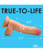 Curve Toys Thinz 7' Uncut Dildo w/Balls - Light