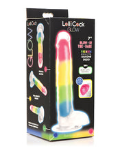 Curve Toys Lollicock 7' Glow In The Dark Silicone Dildo W/balls