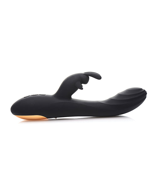 Curve Toys Power Bunnies Cuddles 10x Silicone Rabbit Vibrator - Black