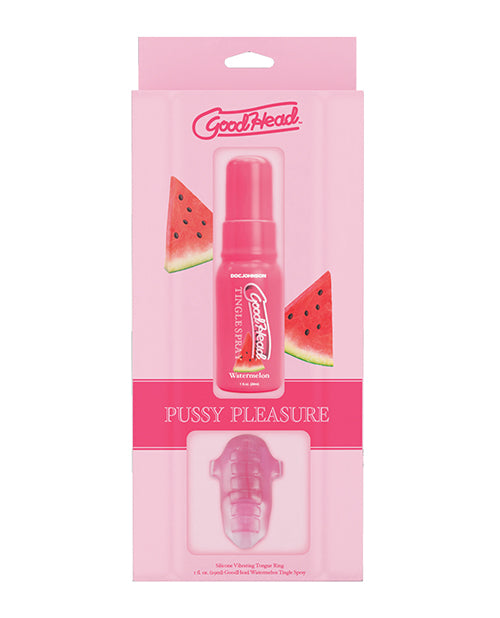 GoodHead Pussy Pleasure Party Oral Sex Kit - 1 oz Watermelon Tingle Spray