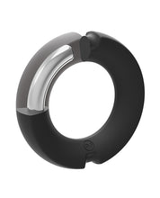 Merci Hybrid Silicone Covered Metal Cock Ring - Mm Black