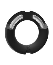 Merci Hybrid Silicone Covered Metal Cock Ring - Mm Black