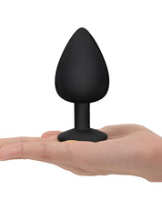 Gemsations 3 pc 2.75' & 3.15' & 3.7' Silicone Bling Bling Butt Plug Training Set - Black