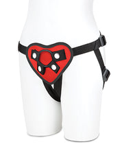 Lux Fetish Red Heart Strap On Harness Set