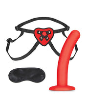 Lux Fetish 5' Dildo w/Red Heart Strap On Harness Set