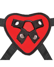 Lux Fetish 5' Dildo w/Red Heart Strap On Harness Set