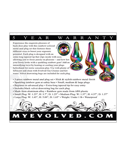 Evolved Rainbow Metal Plug set