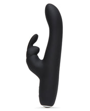 Fifty Shades of Grey Greedy Girl Rechargeable Slimline Rabbit Vibrator - Black