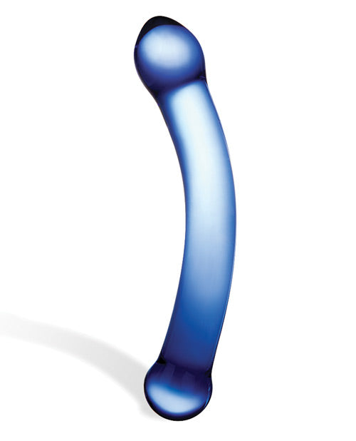 Glas 6' Curved G-Spot Glass Dildo - Blue