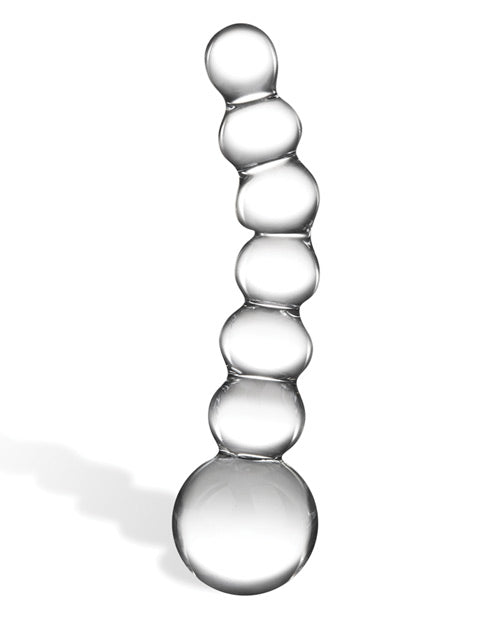 Glas 5' Curved Glass Beaded Dildo