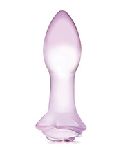 Glas 5' Rosebud Glass Butt Plug - Pink