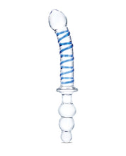 Glas 10' Twister Dual Ended Dildo - Blue