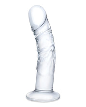 Glas 7' Realistic Curved Glass Dildo w/Veins - Clear