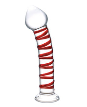 Glas 8' Mr. Swirly Glass Dildo - Red