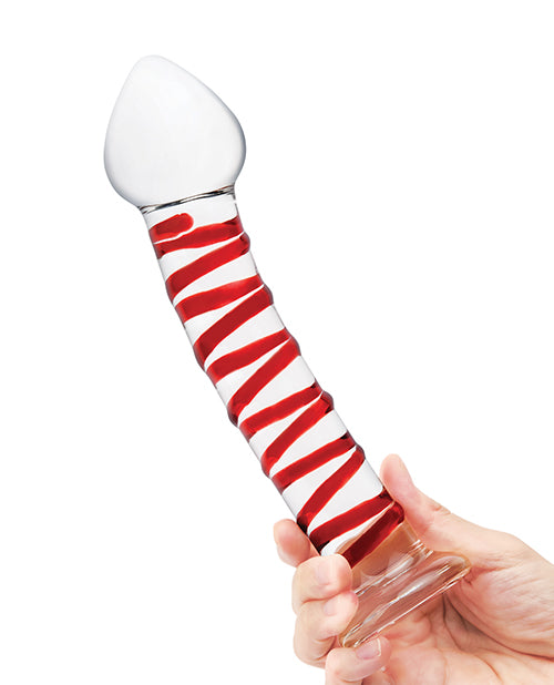 Glas 8' Mr. Swirly Glass Dildo - Red