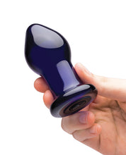 Glas 3.5' Rechargeable Vibrating Butt Plug - Blue