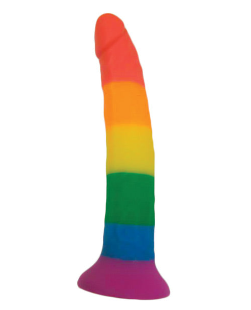 Rainbow 7' Strap On Dildo w/Harness