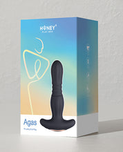 Agas Thrusting Butt Plug w/ Remote Control - Black