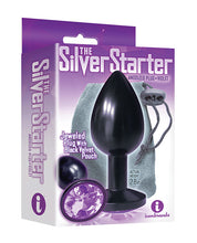 The 9's The Silver Starter Bejeweled Round Stainless Steel Plug