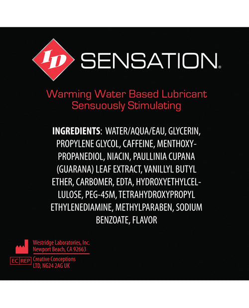 Id Sensation Waterbased Warming Lubricant