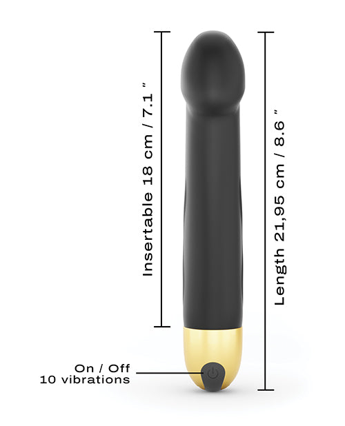 Dorcel Real Vibration M 8.6' Rechargeable Vibrator 2.0 - Black/Gold