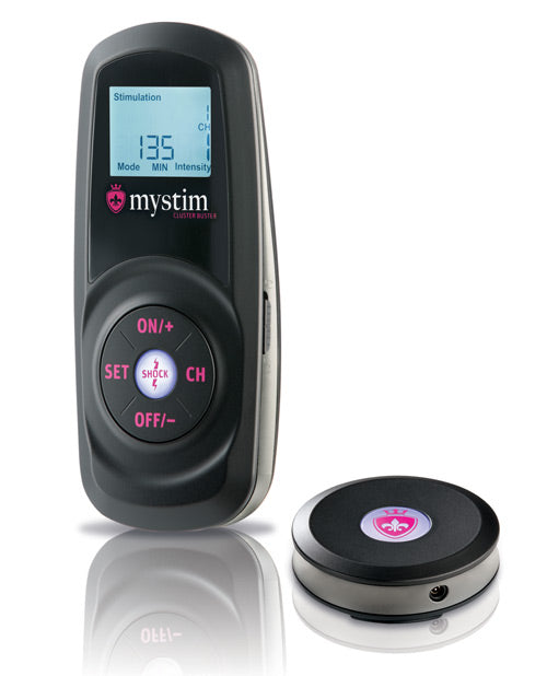 Mystim Cluster Buster Wireless eStim Starter Kit - Black