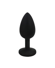 Nobu Fetish Small Silicone Plug w/Jewels - Black