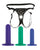 Nobu Tai Silicone Dildo Set w/Adjustable Strap On - 3 Piece Kit Assorted Colors