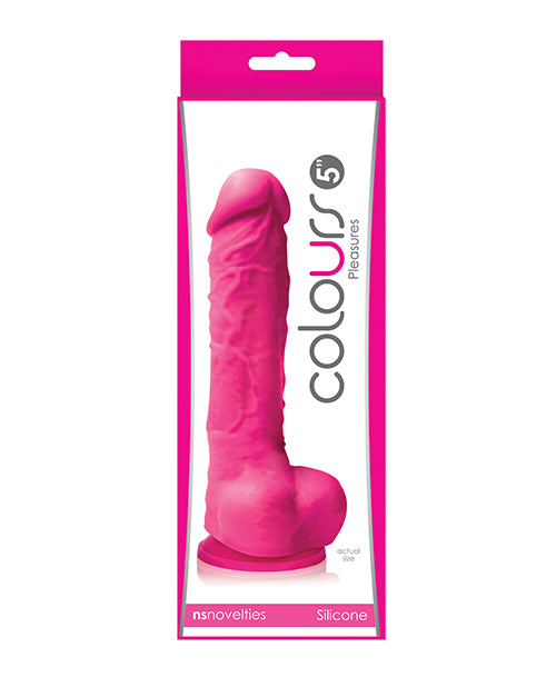 Colours Pleasures 5' Dildo w/Suction Cup - Pink