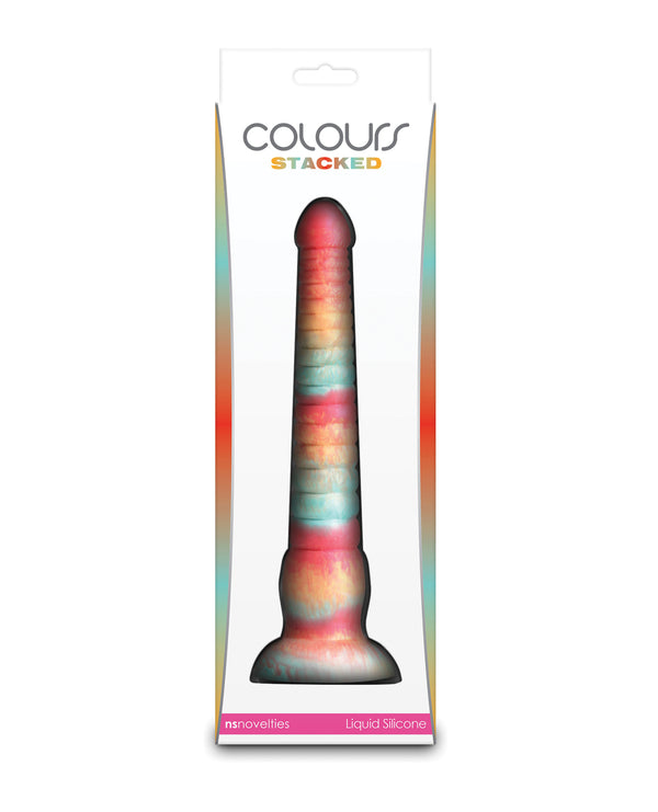 Colours Stacked 9' Dildo - Red/Gold