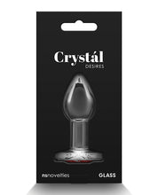 Crystal Desires Glass Heart Gem Butt Plug - Red