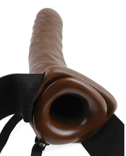 Fetish Fantasy Series 8' Vibrating Hollow Strap On - Brown