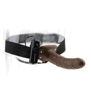 Fetish Fantasy Series 8' Vibrating Hollow Strap On - Brown