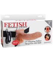 'Fetish Fantasy Series 7'' Vibrating Hollow Strap On W/balls'