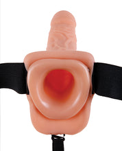 Fetish Fantasy Series 9' Vibrating Hollow Strap On w/Balls - Flesh