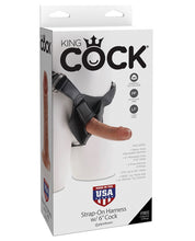 'King Cock Strap On Harness W/6'' Cock'