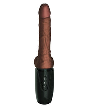 King Cock Plus Thrusting, Warming & Vibrating  7.5' Triple Threat Dong - Brown