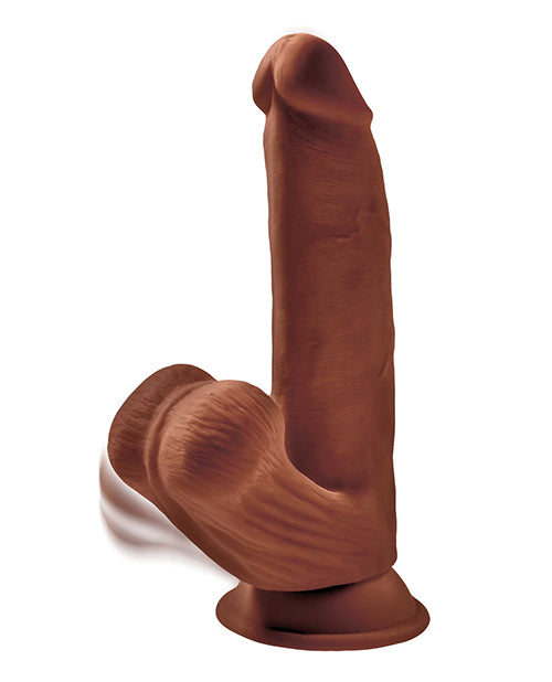 King Cock Plus 8' Triple Density Cock w/Swinging Balls - Brown