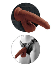 King Cock Plus 8' Triple Density Cock w/Swinging Balls - Brown