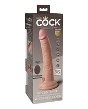 King Cock Elite 7' Dual Density Vibrating Silicone Cock W/remote