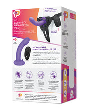 Pegasus 6' Rechargeable Curved Peg w/Adjustable Harness & Remote Set - Purple