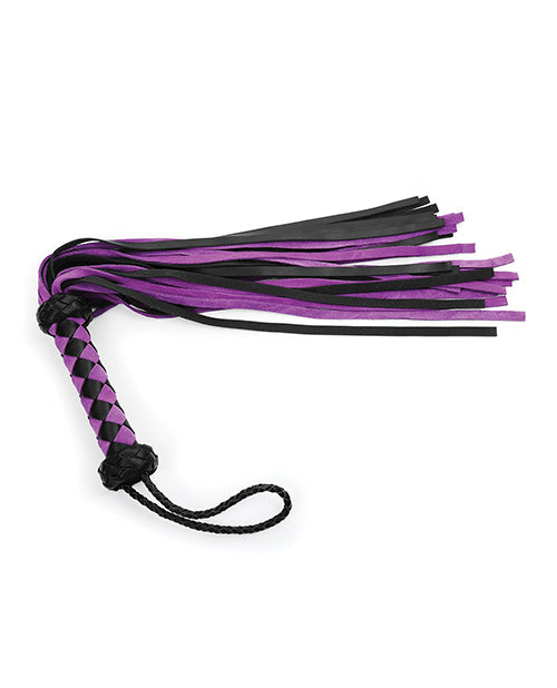 Plesur 22' Leather Flogger - Purple