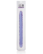 17' Slim Jim Duo Veined Super Slim Dong - Reflective Gel Purple