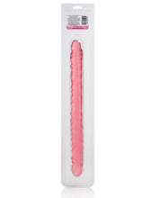 17' Slim Jim Duo Veined Super Slim Dong - Translucence Gel Pink