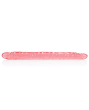 17' Slim Jim Duo Veined Super Slim Dong - Translucence Gel Pink