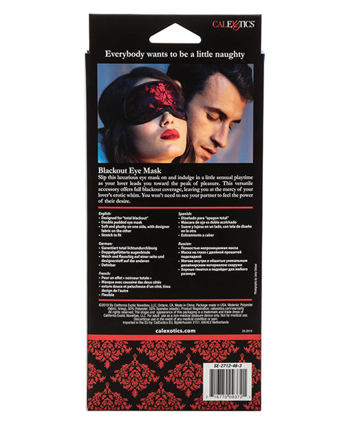 Scandal Black Out Eyemask - Black/Red