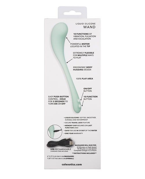 Elle Liquid Silicone Wand - Green