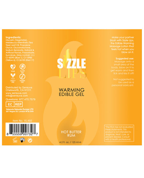 Sizzle Lips Warming Gel Bottle